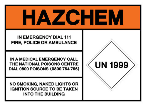 Hazard Chemical UN 1999 Symbol Sign , Vector Illustration, Isolate On White Background Label.EPS10