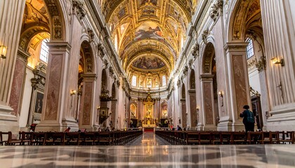 Obraz premium Church Interior with Roma.