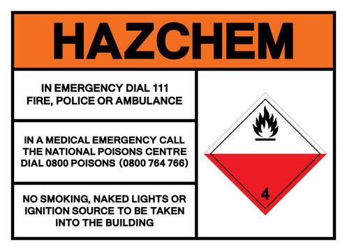 Hazard Chemical Spontaneously Combustible Class 4 Symbol Sign, Vector Illustration, Isolate On White Background Label. EPS10