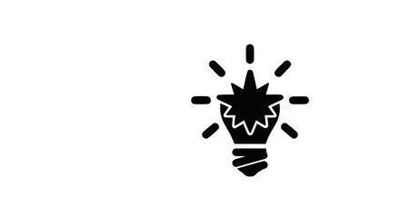 Fototapeta premium Vector illustration of creative light bulb icon, idea and innovation concept on a transparent background