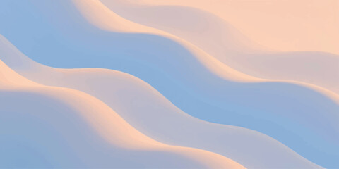 Abstract blue waves and white frozen frost create a textured winter landscape with a natural snowy surface on this cold seasonal background/ © RASEL