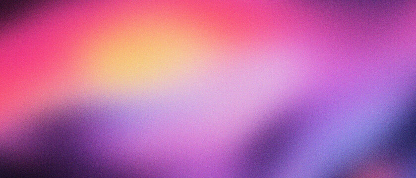Vibrant gradient background with grainy texture, colorful abstract mesh of purple pink and orange hues, soft blurred aesthetic wallpaper, modern artistic backdrop for digital creative design.