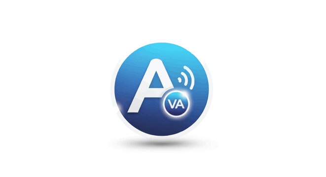 AVA audio visual technology logo design.