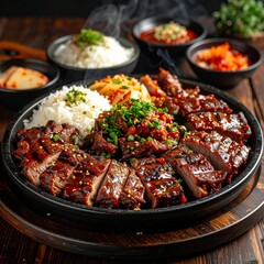 Fototapeta premium Korean BBQ Fleischplatte