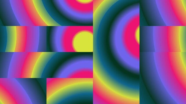 Vibrant colorful geometric pattern with concentric circles