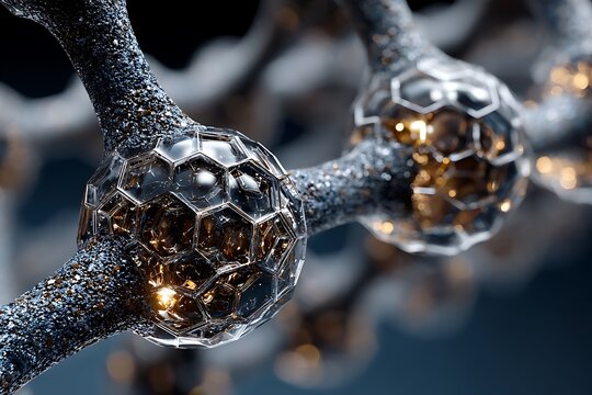 Titanium lattice ball closeup highlighting lightweight aerospace engineering design pictures