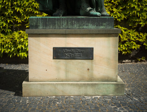 Wroclaw, Poland, 24th April 2026, Albrecht Durer sculpture statue monument outside at the National Museum in Wroc_aw aka Muzeum Narodowe we Wroclawiu