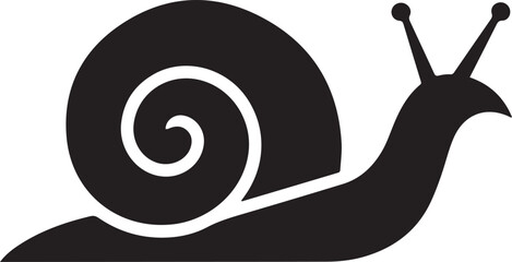 Simple black snail icon design illustration. logo Vector Black silhouettes © Nargis