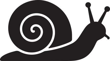 Simple black snail icon design illustration. logo Vector Black silhouettes © Nargis