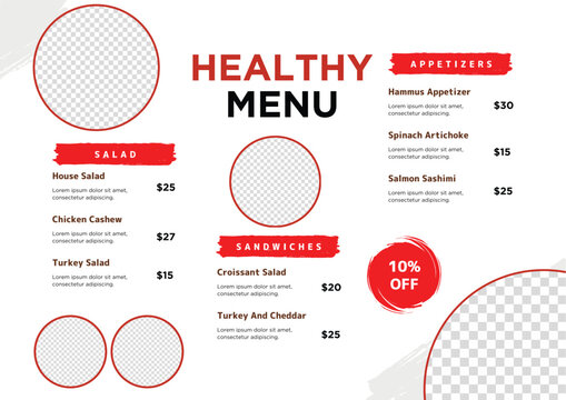 Modern Food Menu Template, Restaurant Menu Design, Clean Minimal Cafe Menu Layout, Editable Food Flyer, Professional Dining Menu