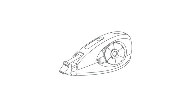 Computer mouse with wheel closeup.