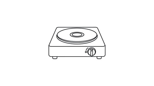 Electric hot plate stove appliance.