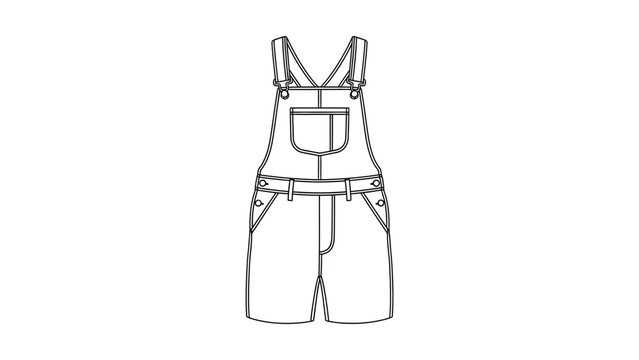 A pair of bib and brace overalls.