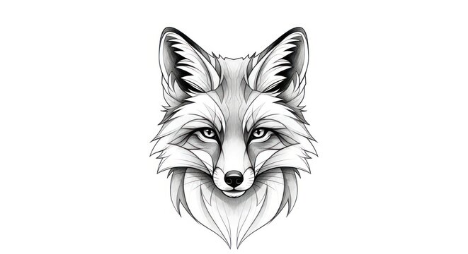 

Isolated on white background, this furry wolf head vector icon features the wild nature of a young red fox predator in a cute wildlife mammal portrait