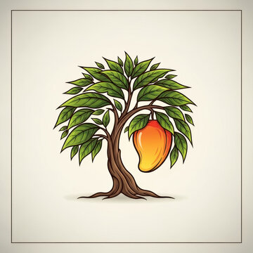 

Desain ilustrasi vektor pohon apel hijau yang segar dan sehat dengan daun alami dalam gaya seni flat untuk kebutuhan desain makanan organik musim panas