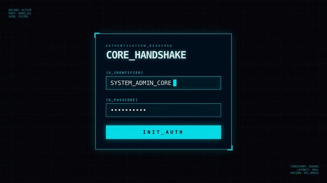 Cybersecurity Login Screen Showing Access Granted After Successful Authentication