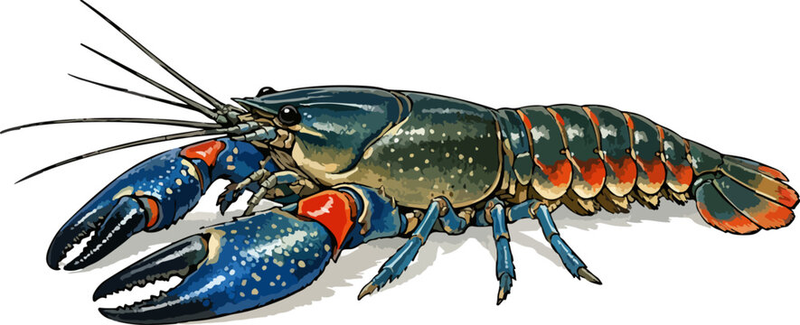 Cherax quadricarinatus illustration art