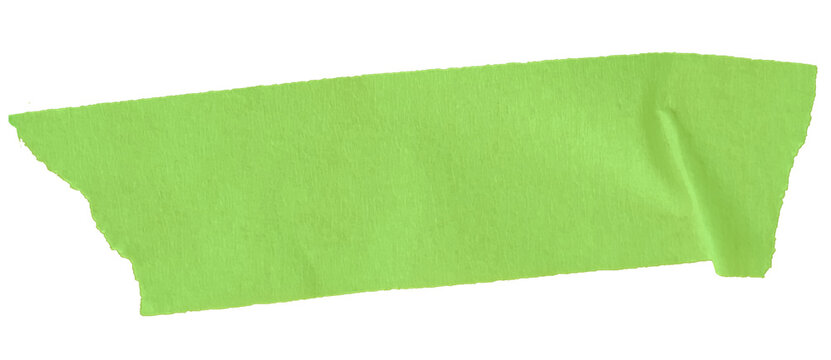 Green masking tape strip for headline emphasis png transparent background
