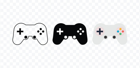 Gaming gamepad icons, play station, game controller icon. Videogame icons set. video game controller or gamepad flat icon for apps. GamePad logo  © MDneamul