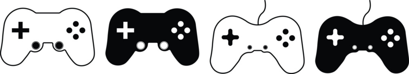 Gaming gamepad icons, play station, game controller icon. Videogame icons set. video game controller or gamepad flat icon for apps. GamePad logo  © MDneamul