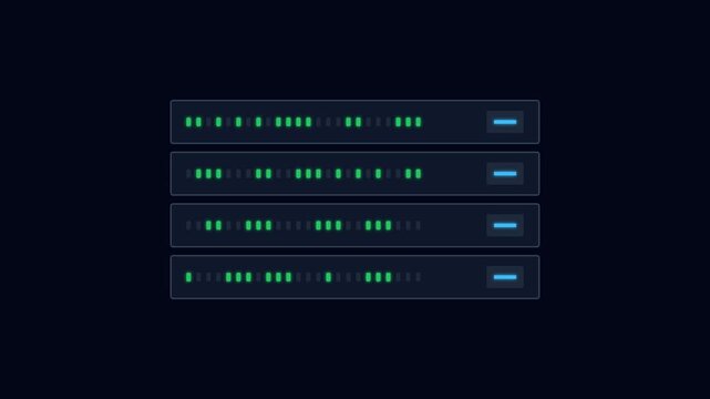 Seamless Looping Server Racks L E Ds Background.
