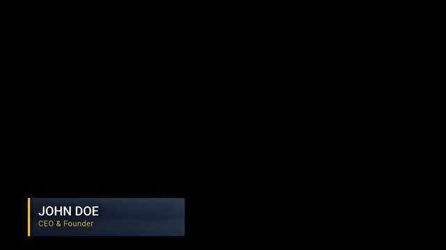 Modern Lower Third Title Animation for Corporate Video