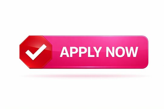 Modern apply now button with checkmark icon