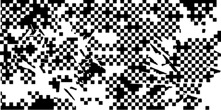 Weird Checkered Pixels Glitch Effect Abstract Background Png