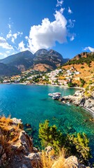 Obraz premium Coastal Village with Greece.