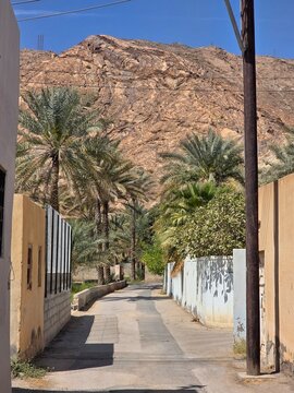 street in the village in Oman
