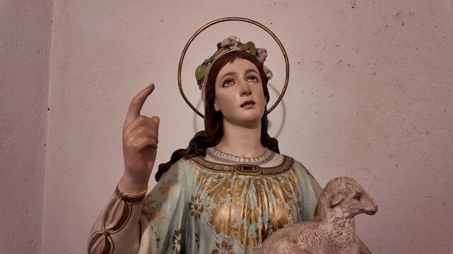 Statue Of Saint Agnes In Sant Agnese In Agone Rome