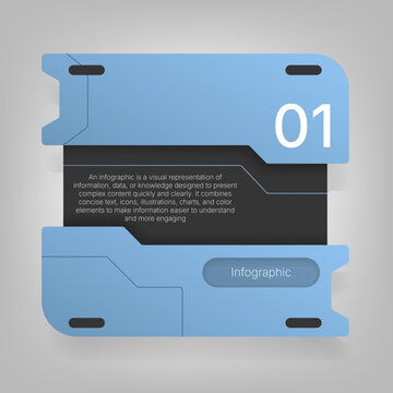 Futuristic infographic layout template with modern geometric UI design