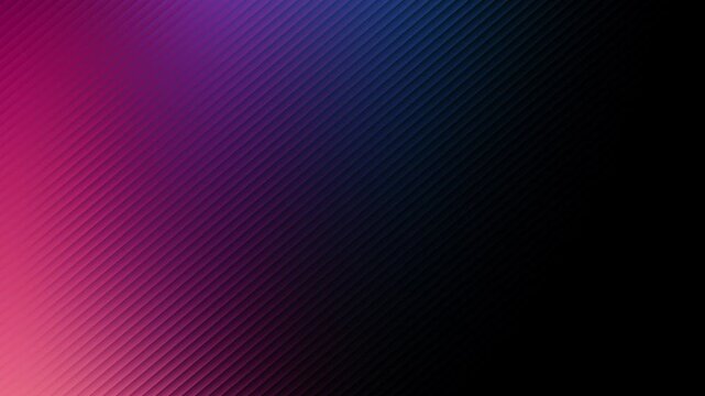 Abstract gradient background with purple and blue neon light motion and diagonal texture lines
