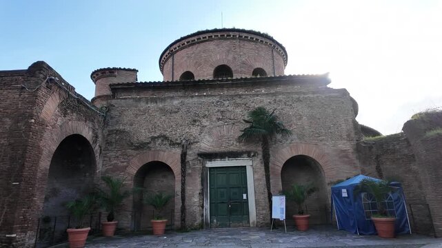 Exterior And Brick Facade Of Mausoleum Of Santa Costanza Rome