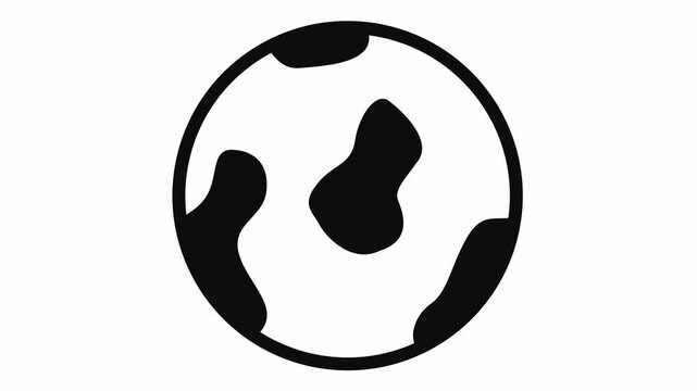 Minimalist black outline earth globe icon isolated on the alpha channel. Simple world map globe symbol for global connectivity and environment element concept in a cartoon animation.