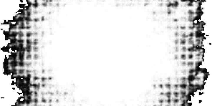Black and white squared pixels. Abstract glitchy 8 bit video game backdrop. Vector comic bitmap dither screen tone overlay