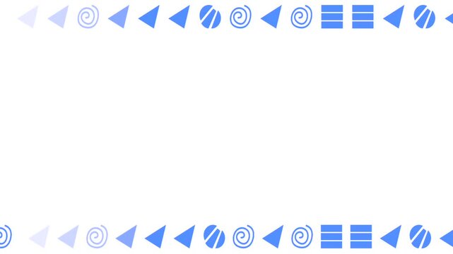 White Background with Animated Blue Border