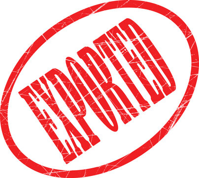 Red exported stamp