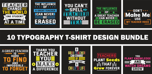 Naklejka premium 10 teacher t shirt design bundle-mug,hoodie,bag,post,poster,typography,quote,t shirt