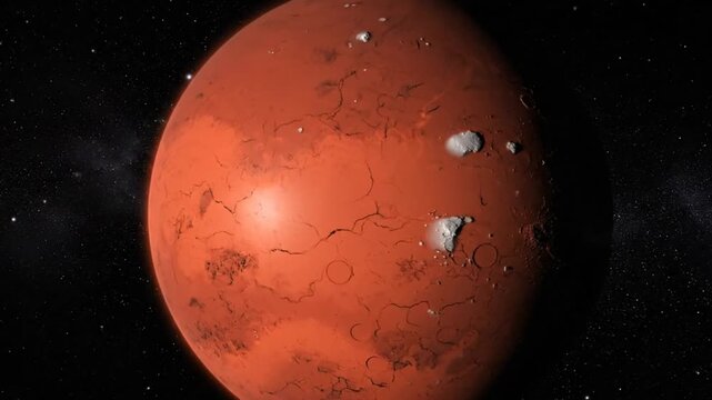 Mars Planet in Space: A Beautiful Orbital View of the Red Planet, Exploring the Martian Surface