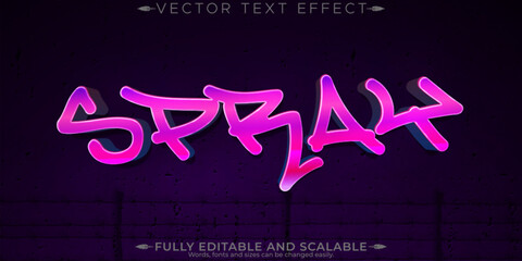 Graffiti text effect, editable spray and street text style © Md