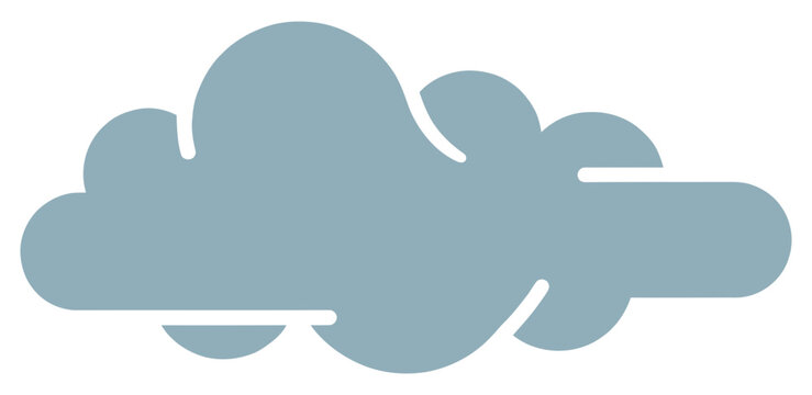 Cloud abstract shape in smooth minimal flat vector style for modern design use