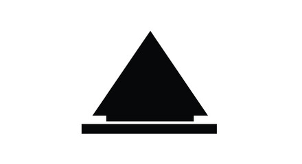 Fototapeta premium Black triangle shape with rectangular base simple graphic silhouette high quality professional detailed modern elegant stylish clean crisp vibrant colorful digital