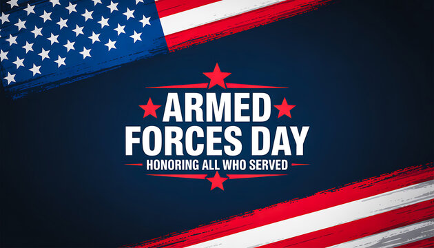 Armed forces day with american flag background
