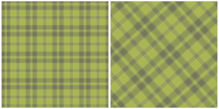 Green and gray checkered pattern, plaid fabric