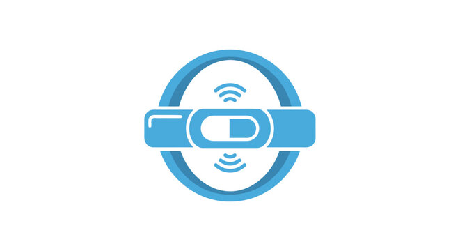 Smartwatch with wireless connectivity symbol.