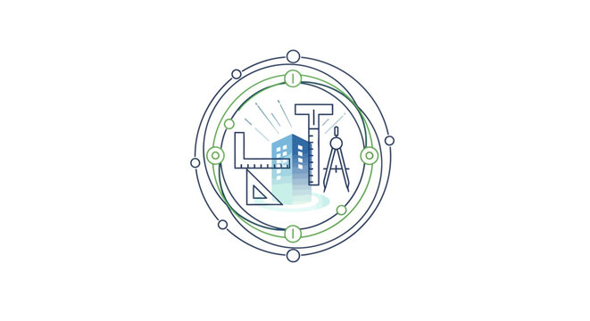 Industrial Logo Design With Letters.
