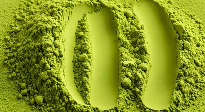 Matcha green tea powder close up a vibrant and textured culinary ingredient