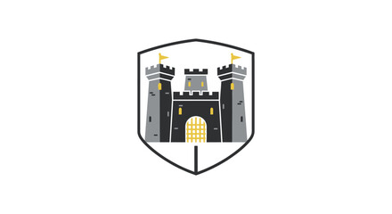 Castle Crest Emblem Design Element. © Achmad Rahayudin
