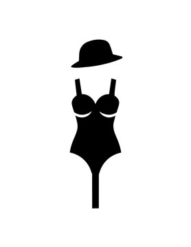 Black silhouette of a swimsuit.